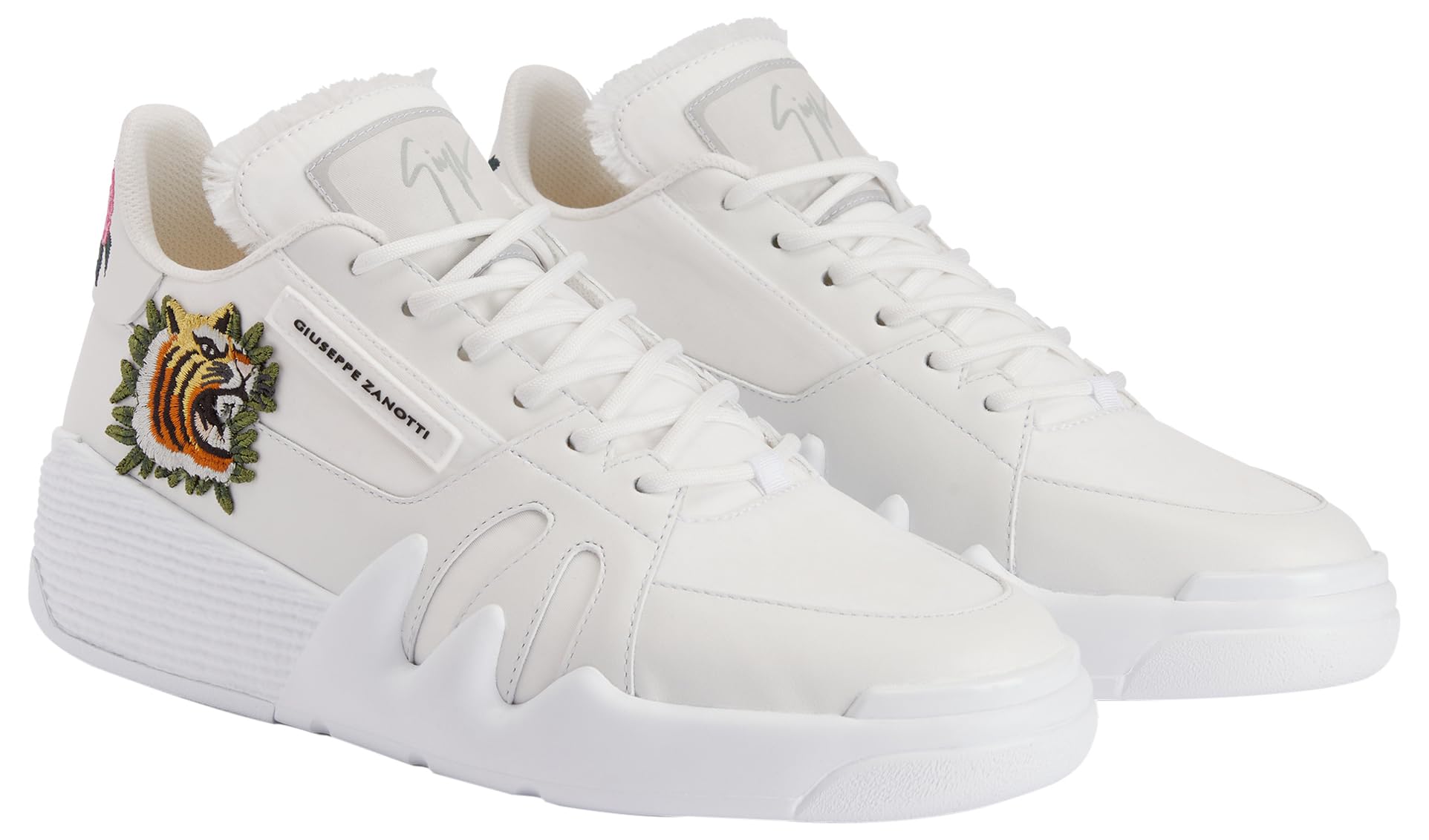 Giuseppe Zanotti, Talon Fabric Low Top Sneakers, 8, White