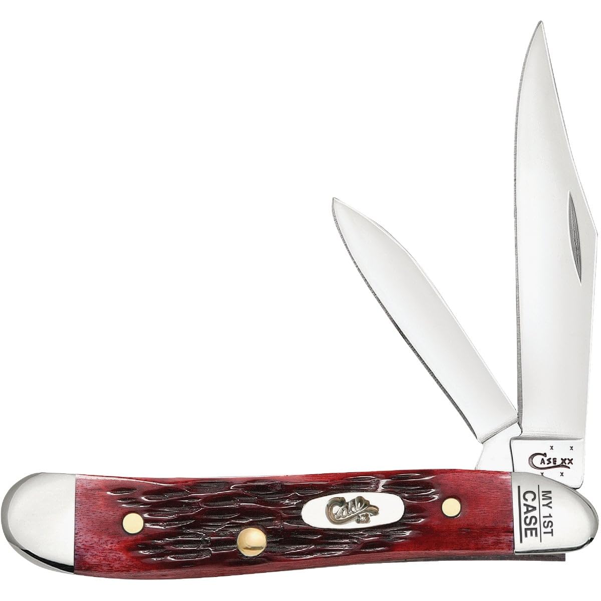 Case WR XX Pocket Knife My First Pocket Worn Old Red Bone Peanut Item #3693 - (6220 SS) - Length Closed: 2 7/8 Inches