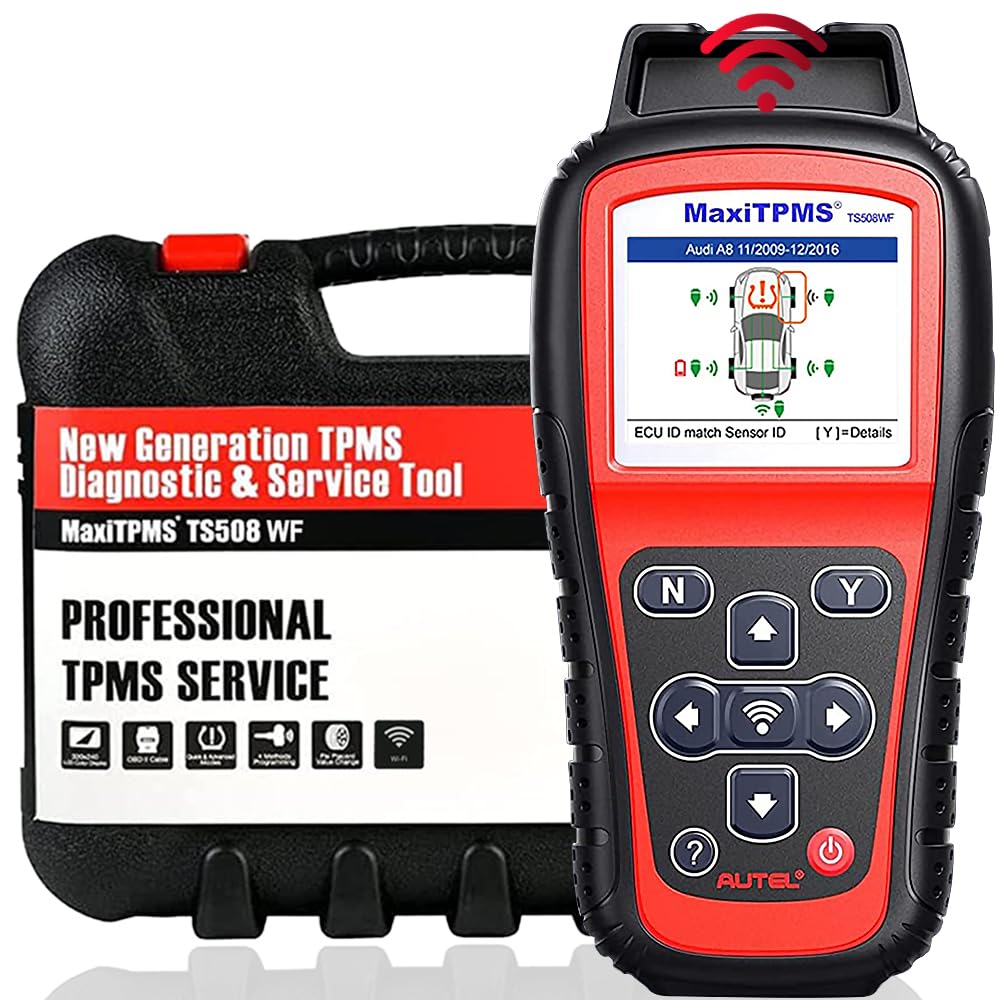 Autel MaxiTPMS TS508WF TPMS Programming Tool Lifetime Free Updates 2024 WiFi Ver. Upgrade of TS508 TS501 TS408 Activate/Relearn/Reset/Diagnosis All Sensors, Program MX Sensors, Read/Clear TPMS DTCs