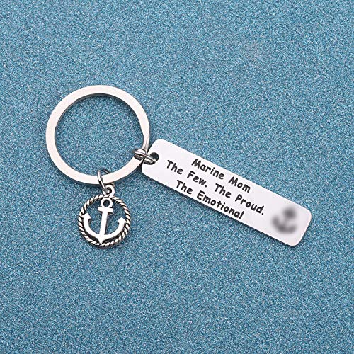 LQRI Military Mom Gift Proud Military Mom Keychain Military Mom The Few The Proud The Emotional