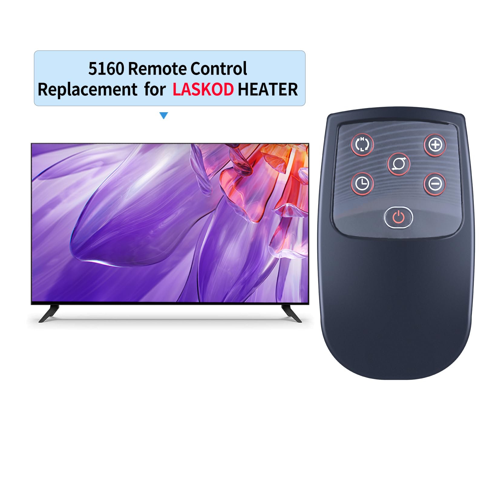 Replacement Remote Control for Lasko Ceramic Tower Heater 2033617A 2033617B 2033627 5790 5592 CT22410 CT22420 CT16670 CT22650 CT22722 CT22766 CT30754 CT30754C CT32950 CT32960 751320 5165 5160