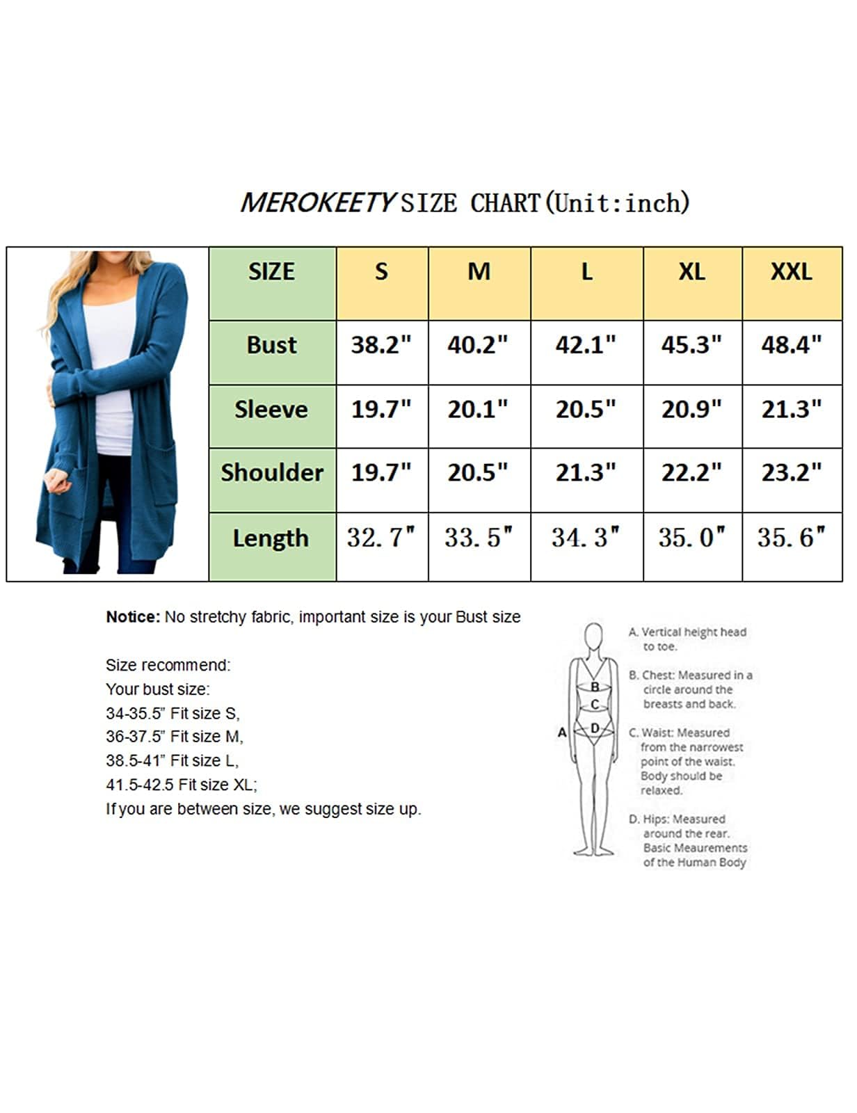 MEROKEETY Women's 2024 Long Sleeve Open Front Hoodie Knit Sweater Cardigan Outwear A-Beige