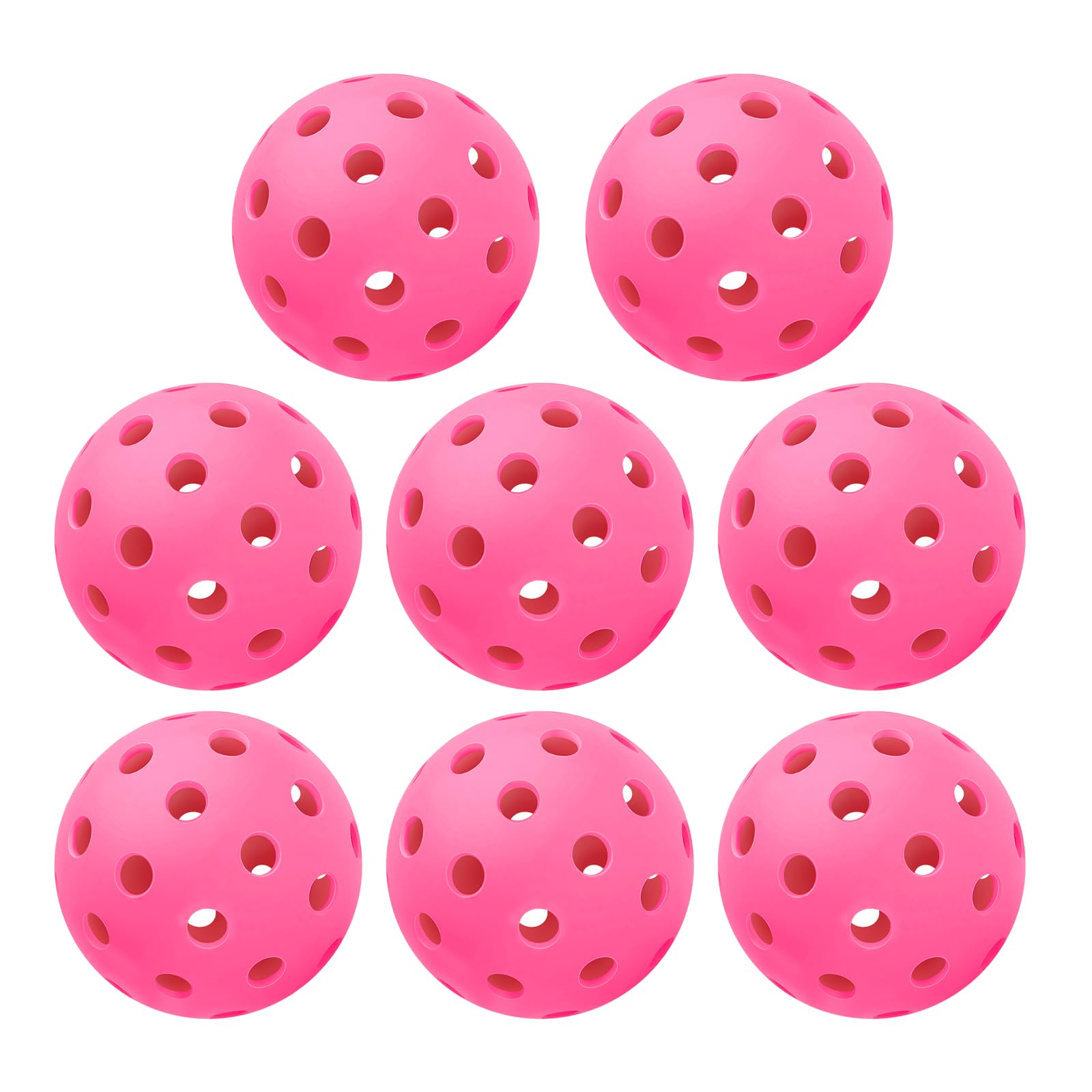 TZWAY Indoor and Outdoor Pickleball Balls - USAPA Approved - X-40 Pickleball Balls - High Elasticity & Durable - 8 Pack Pink