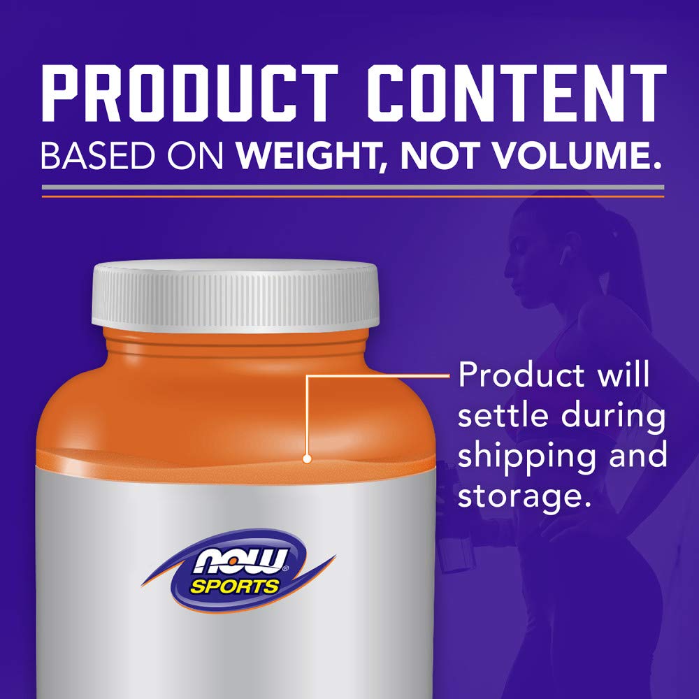 NOW Foods Sports Nutrition, Whey Protein Isolate, 25 g With BCAAs, Unflavored Powder, 1.2-Pound