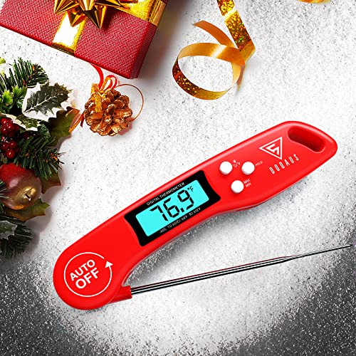 DOQAUS Digital Meat Thermometer, Instant Read Food Thermometer for Cooking, Kitchen Probe with Backlit & Reversible Display, Cooking Temperature Probe for Turkey, Grill, BBQ, Baking, Bread, Candy