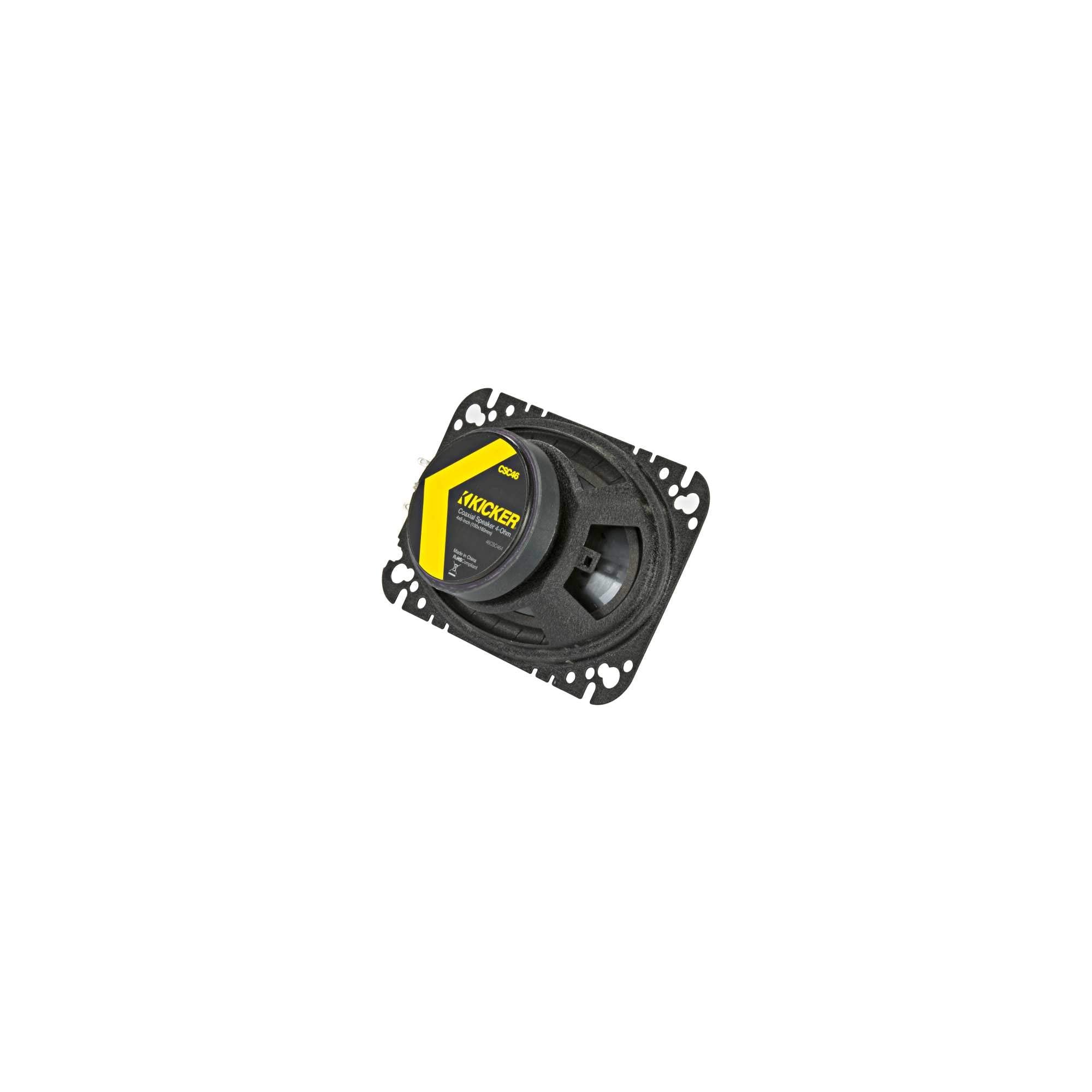 Kicker 46CSC464 CS-Series CSC46 4x6-Inch (100x160mm) Coaxial Speakers, 4-Ohm (Pair)