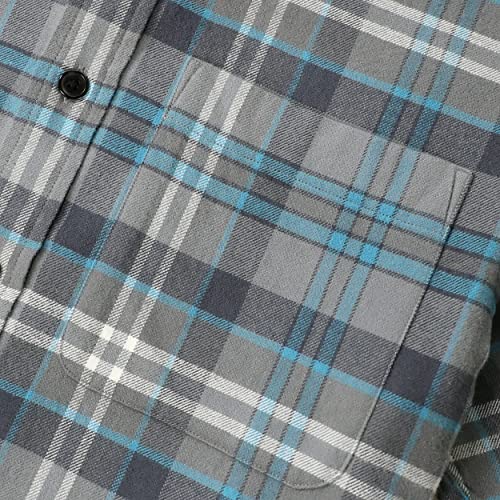 Dubinik® Mens Flannel Shirt Long Sleeve Plaid Flannel Shirt for Men Soft 100% Cotton Casual Button Down Shirts Regular Fit