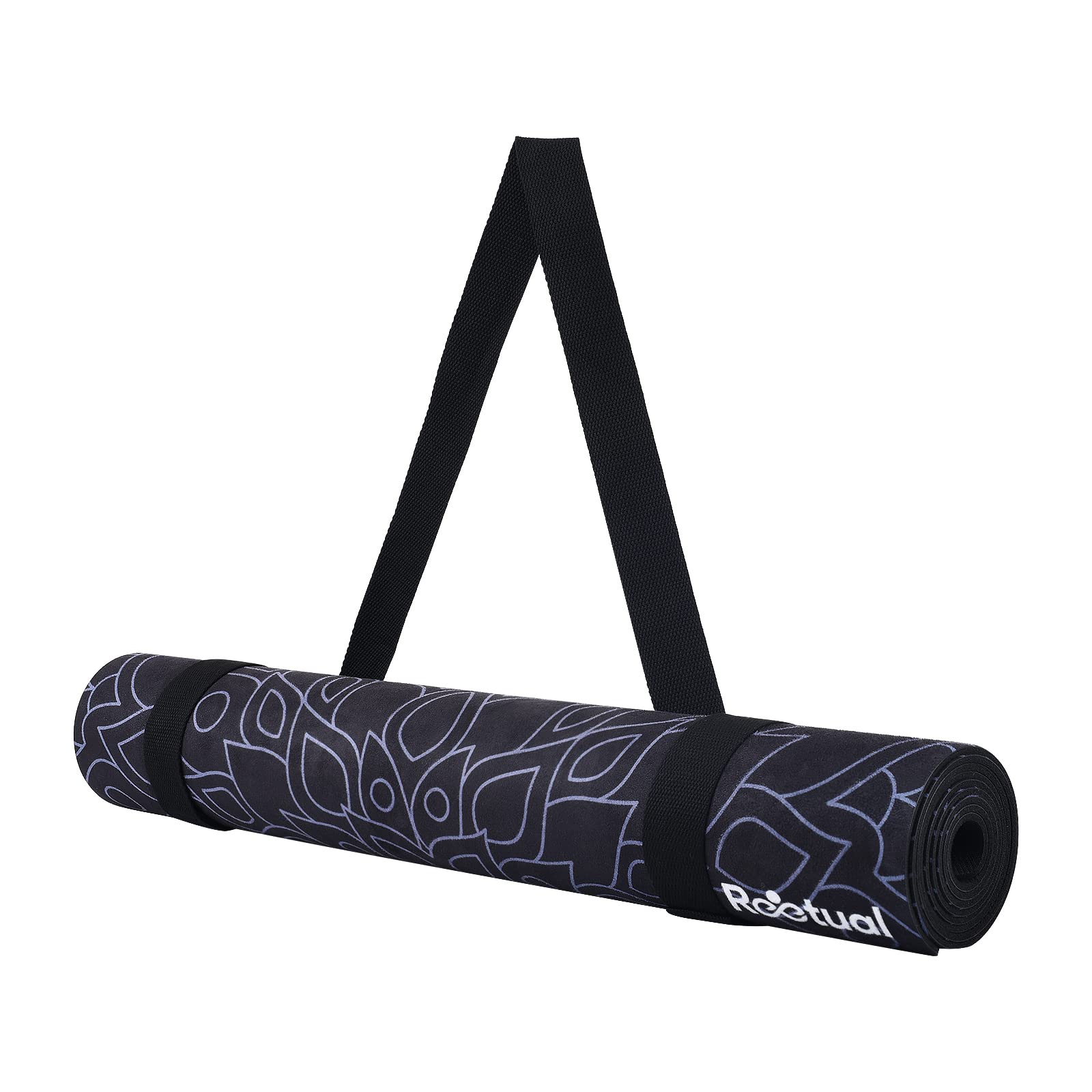 Reetual, The Yoga Mat That Adores Sweat | Premium Hot Yoga Mat Non Slip Towel Combo - with Carrying Strap | Eco Friendly | Designed for Bikram, Hot Yoga, Ashtanga, Vinyasa, Power (Gothika)