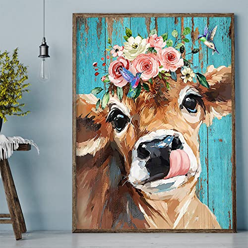 TINY FUN Diamond Painting Kits for Adults - Dog diamond Art Kits for Beginner, DIY Full Drill Paintings with Diamonds Gem Art Crafts for Adults Home Wall Decor Gifts (12X16 Inch)