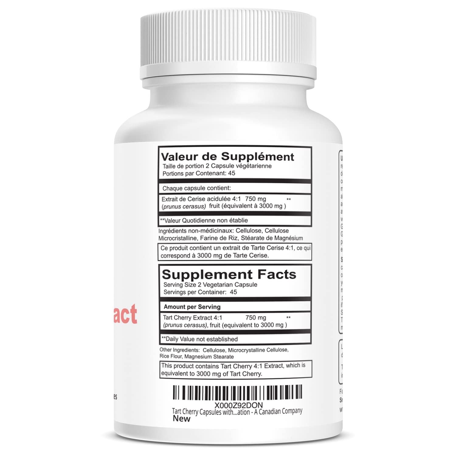 Gout and You Tart Cherry Extract | 3000 mg Per Serving | 90 Vegetarian Capsules | Gluten-Free