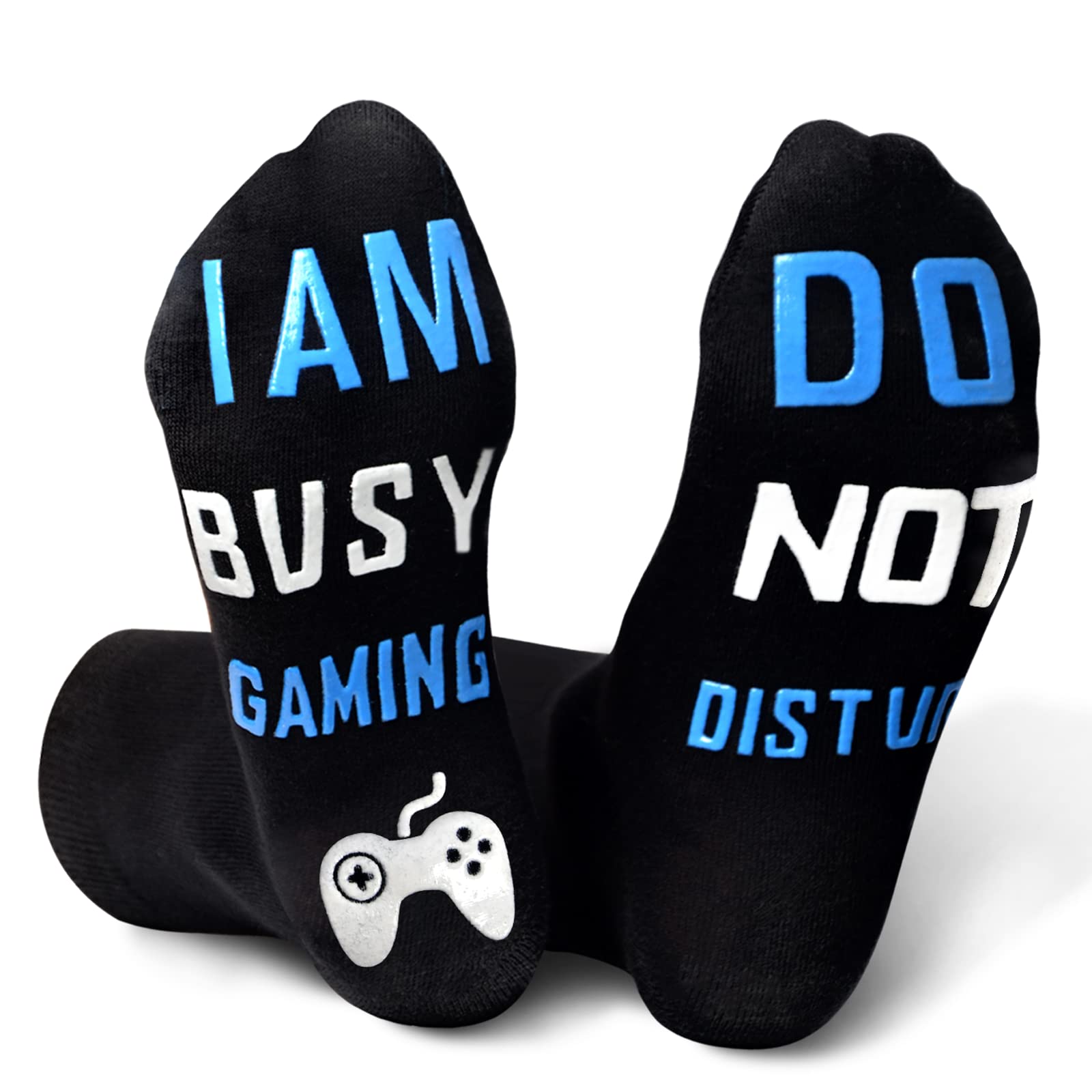 Christmas Stocking Stuffers Gifts for Boys - Funny Gaming Socks for Him Gamer Sock Novelty Gifts for Boys Mens Dad Father