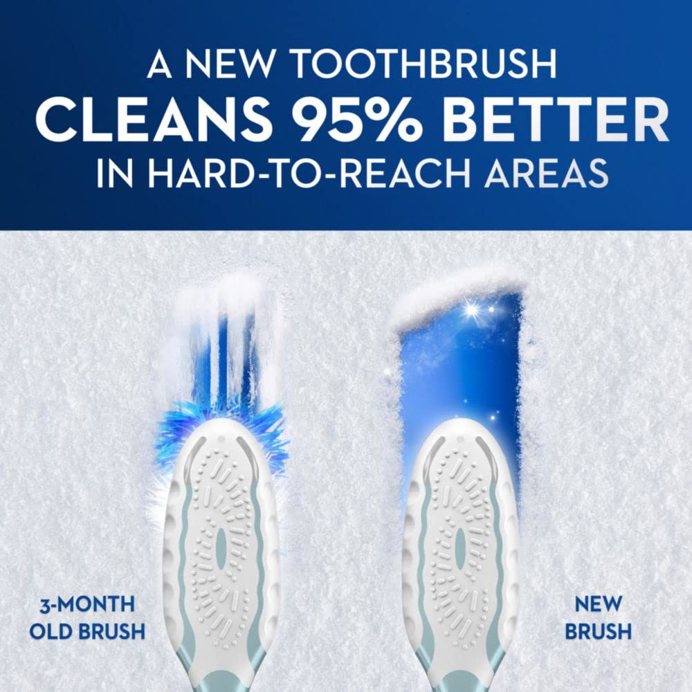 Oral-B Pro Health CrossAction All in One Soft Toothbrushes, Deep Plaque Fighter, Rounded Bristles Gentle on Teeth, Tongue and Cheek Cleaner, Gum Stimulators, 6 Count, Tooth Brush Pack