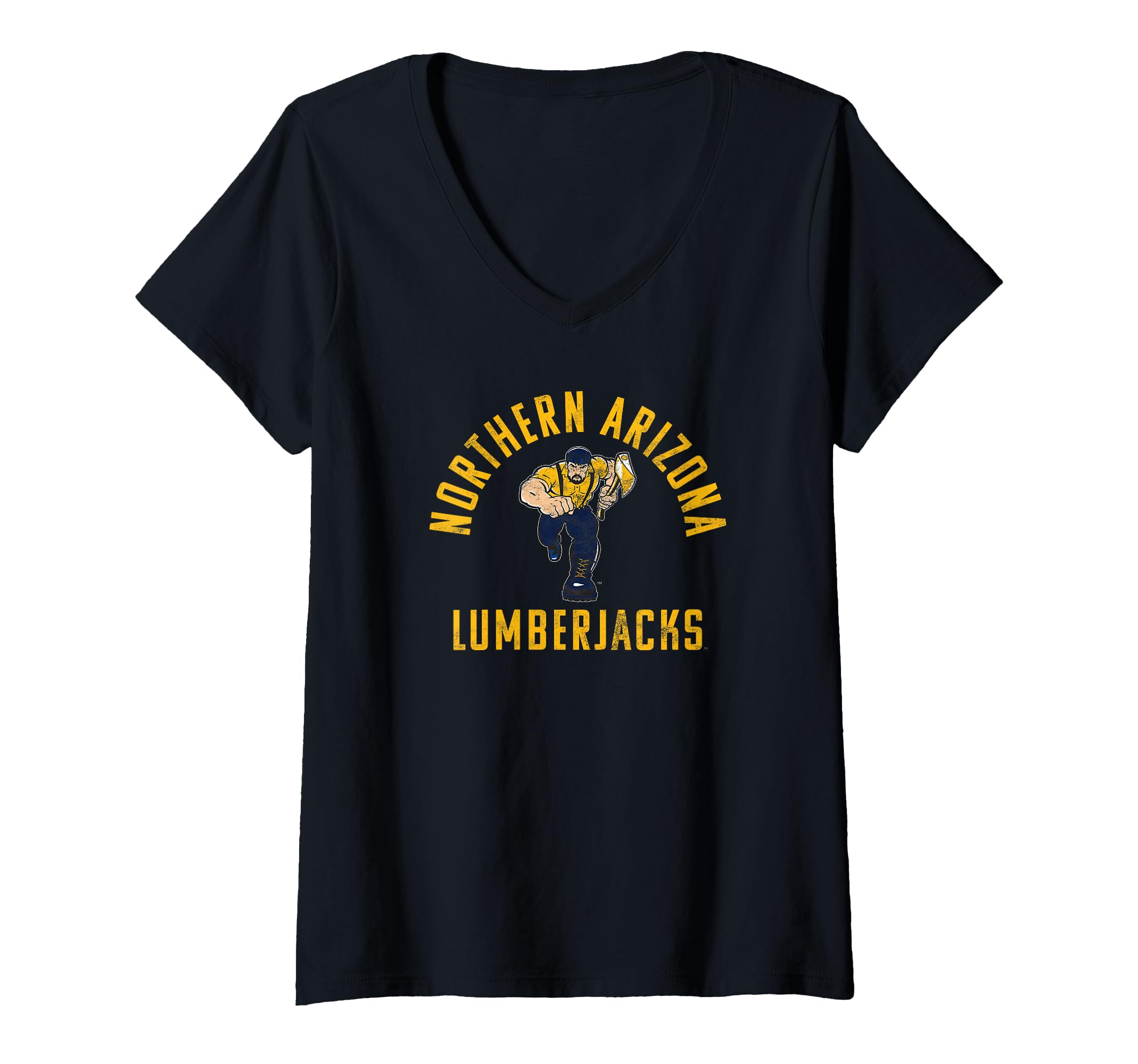 Womens Northern Arizona NAU Lumberjacks Large V-Neck T-Shirt