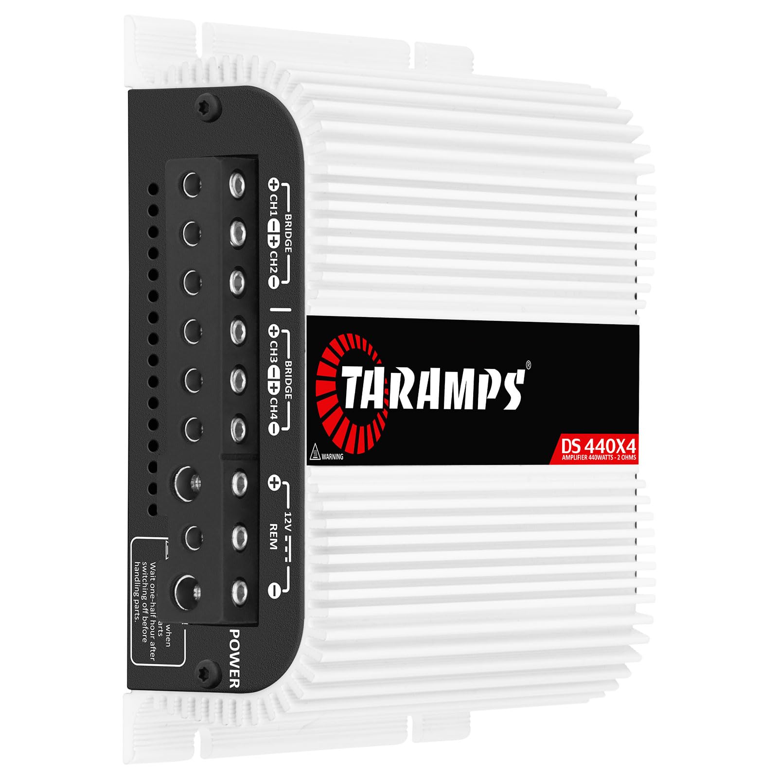 Taramps DS 440x4 2 Ohms Multichannel Amplifier 440 Watts Rms 110x4 Watts Full Range Crossover Fixed Rca/High Level Input 4 Channels Car Audio, Class D