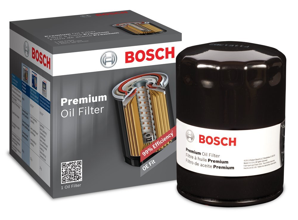 BOSCH 3323 Premium Oil Filter With FILTECH Filtration Technology - Compatible With Select Acura MDX, RDX, RSX, TL; Chrysler; Dodge; Ford; Honda Accord, Civic, CR-V, Pilot; Infiniti; Nissan + More