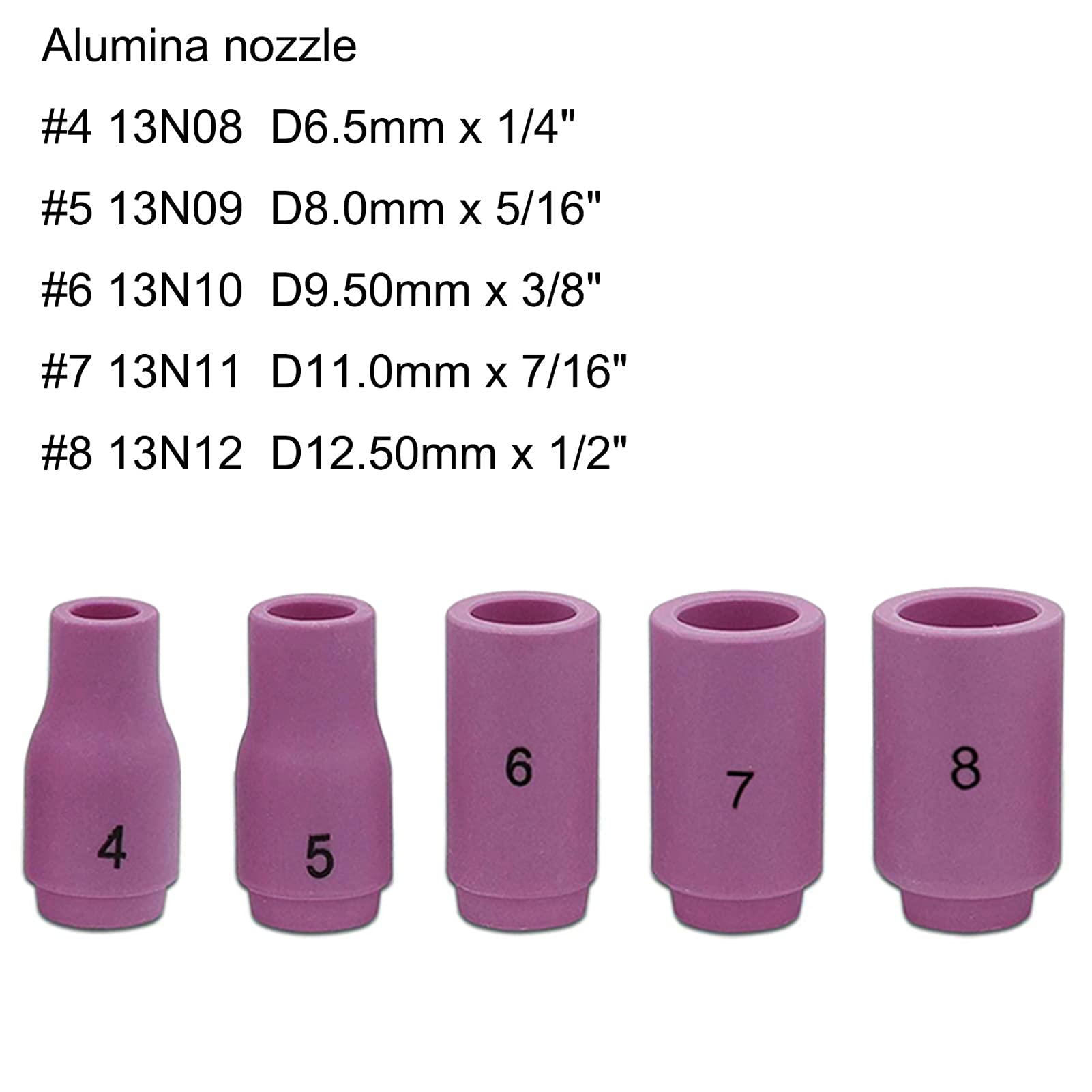 Zinger 53pcs TIG Welding Torch Stubby Gas Lens #10 Glass Cup Kit Accessories for WP-17/18/26 TIG Welding Torch