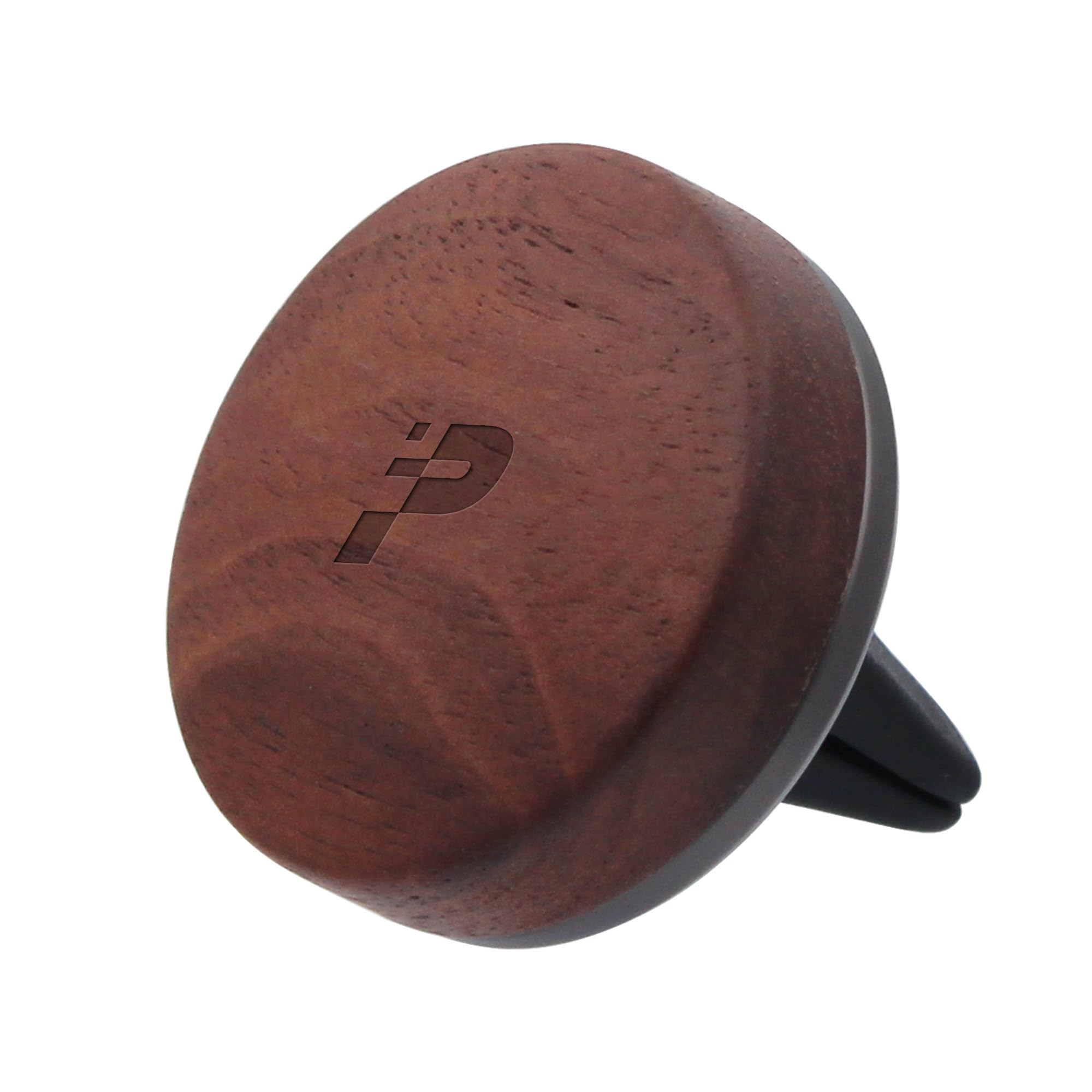 PERPOTAO Wooden Car Air Freshener for Vent, Refillable Essential Oil Diffuser Clip, Long-Lasting Natural Scent, Sustainable Wood & Metal Luxury Auto Deodorizer -Pine scent