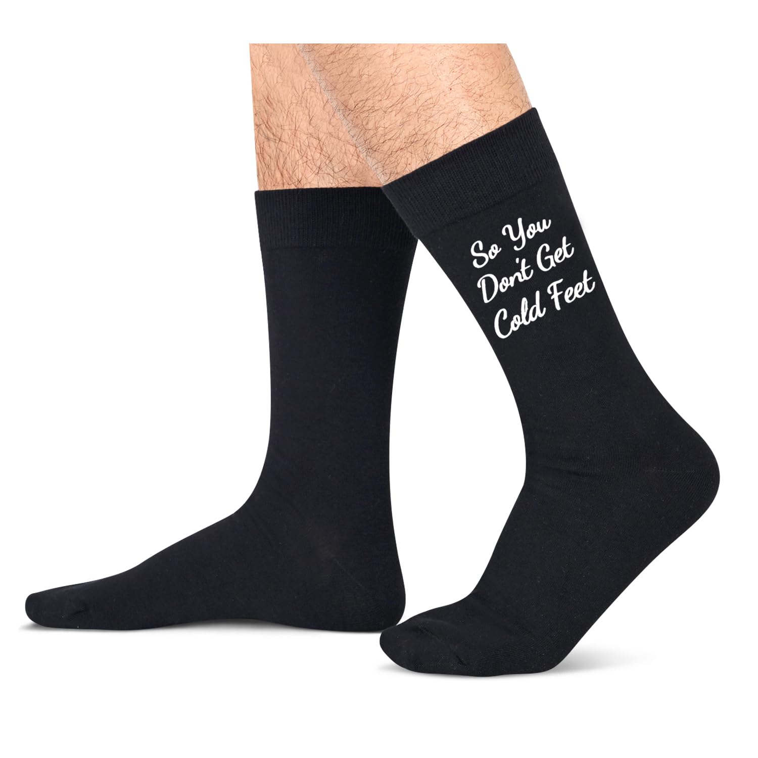 Zmart Groom Gifts from Bride Groom to be Gifts, Groom Socks for Wedding Day Cold Feet Socks for Groom Black