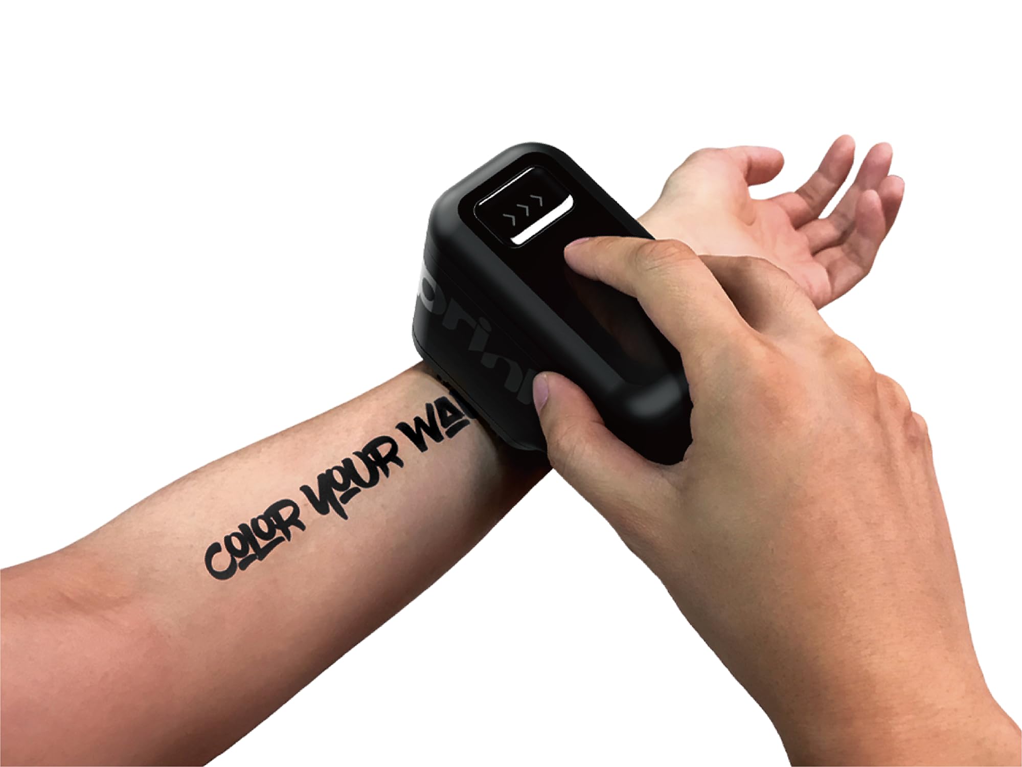 Prinker M Black Temporary Tattoo Printer, Custom Tattoos in Seconds, Water-Resistant and Soap-Washable, Android & iOS Compatible, Ink Included