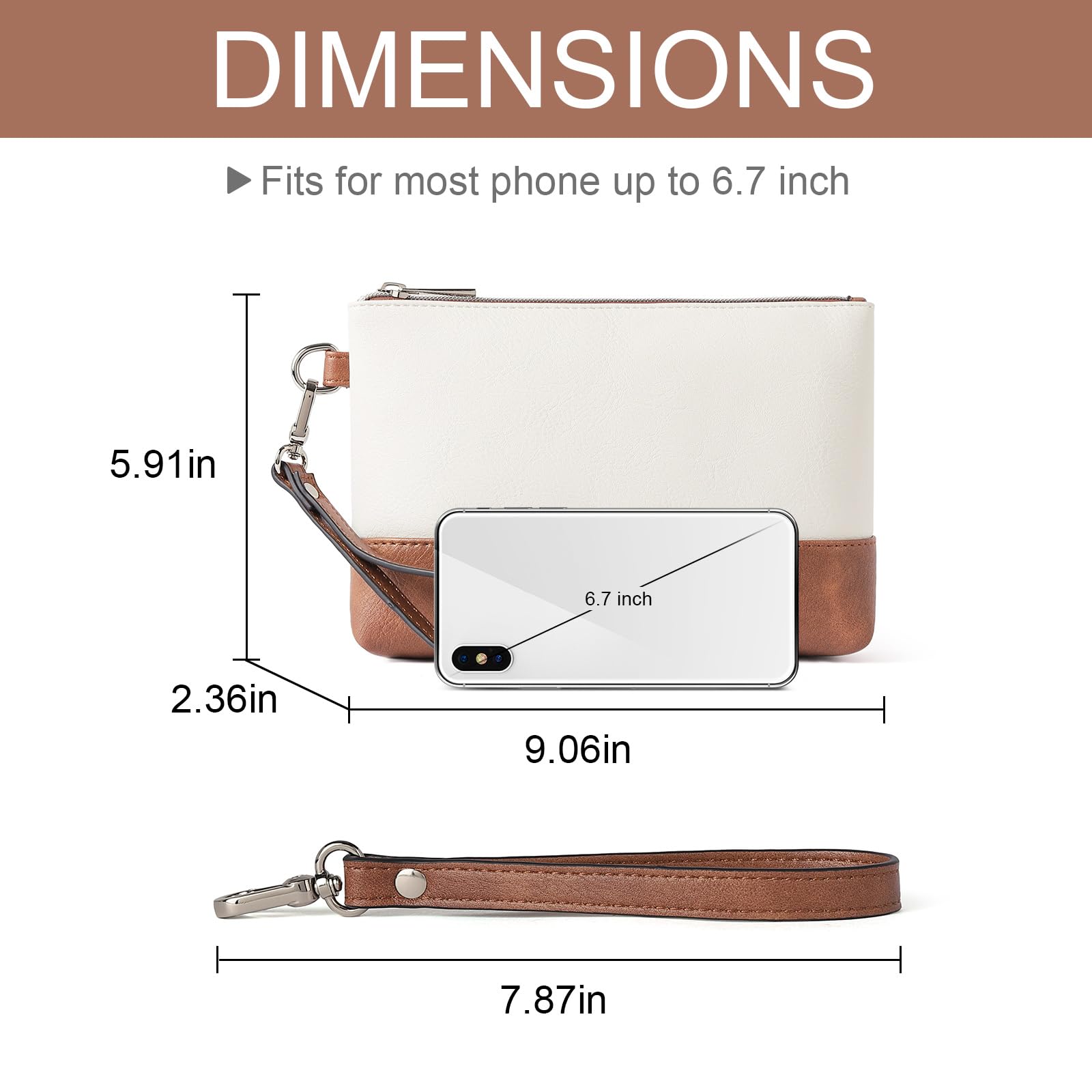 CLUCI Womens Wallet Large Capacity Leather Wristlet Clutch Zipper Purse Slim Ladies Travel Credit Card Holder Phone Organizer