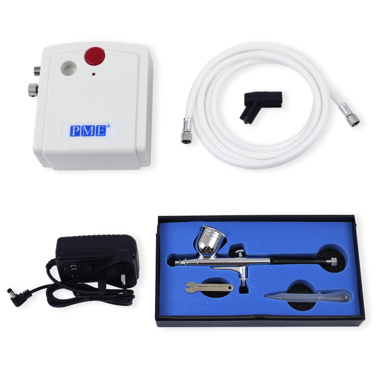 PME Airbrush Compressor Kit, for Cake Craft and Cake Decorating, White