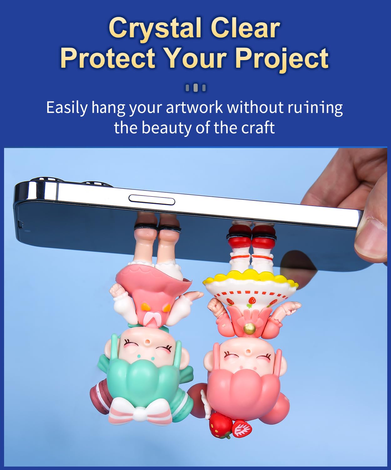 PHIXBEAR Large Mounting Putty No Residue, Double Sided Tape Glue Adhesive Dots Clear Museum Sticky Tack, Picture Hanging Strips Fixed Posters Decor Art Craft Party, 0.39 x 0.78 in (252 Pcs)