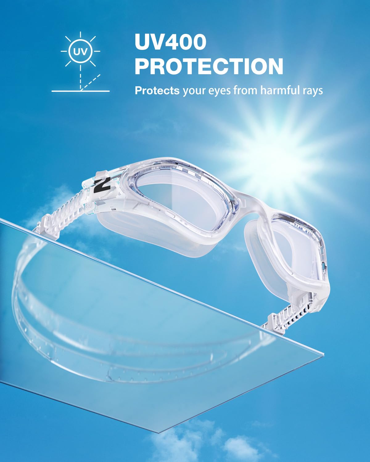 ZIONOR Swim Goggles, G1 SE Swimming Goggles Anti-fog for Adult Men Women