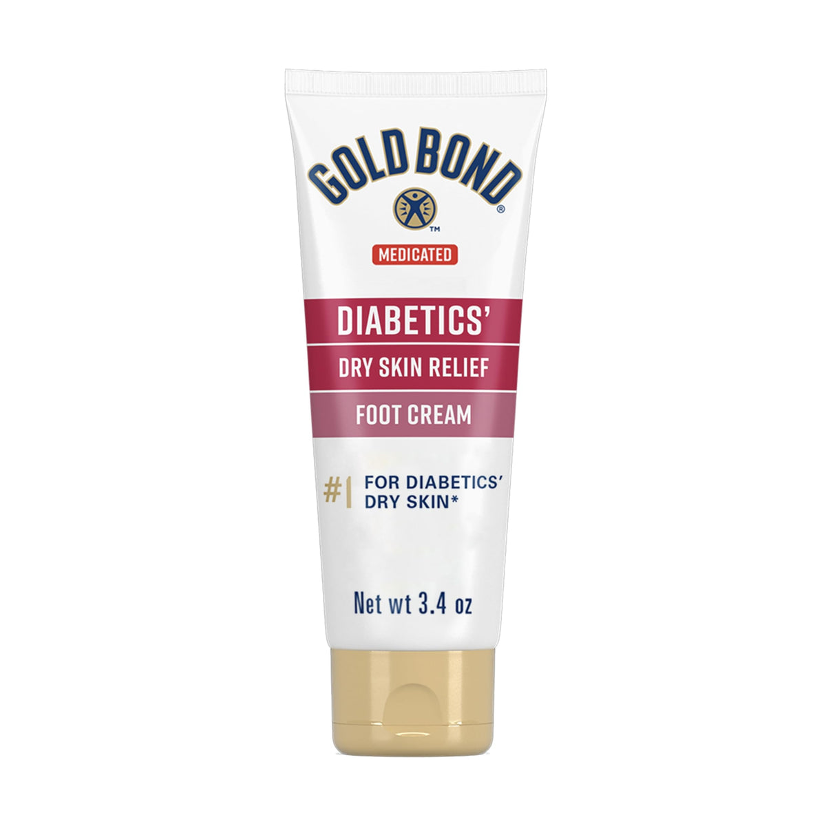 Gold Bond Medicated Diabetics' Dry Skin Relief Foot Cream, 3.4 oz., Skin Protectant