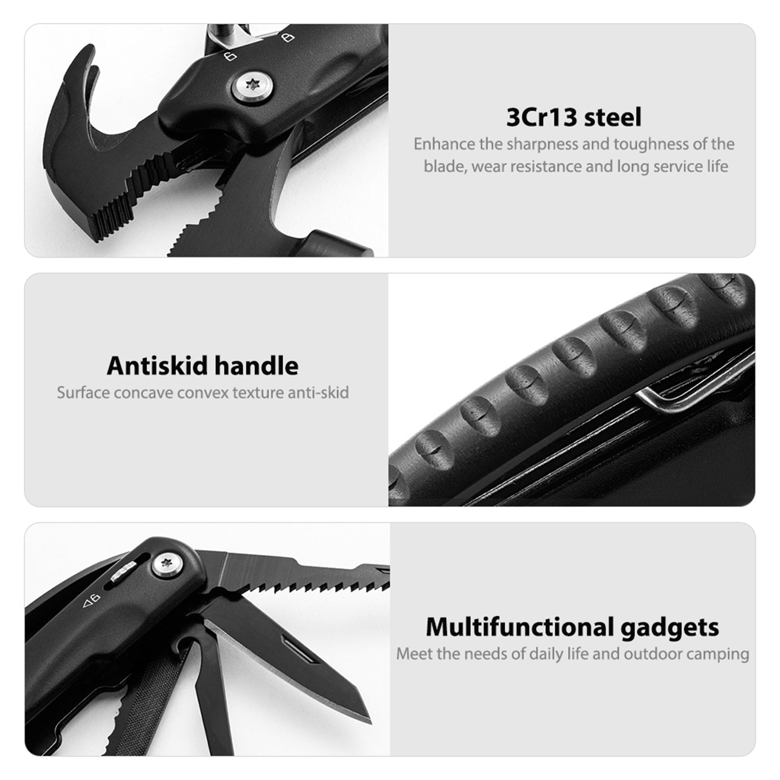 12 in 1 Premium Durable Stainless Steel Construction Multi-tool Hammer