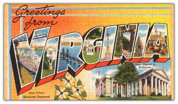 Virginia State Wooden Jigsaw Puzzle #6709