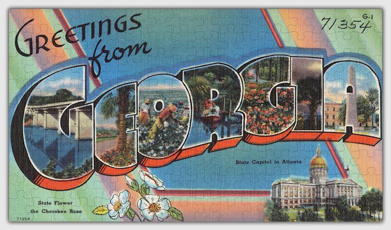 Georgia State Wooden Jigsaw Puzzle #6716