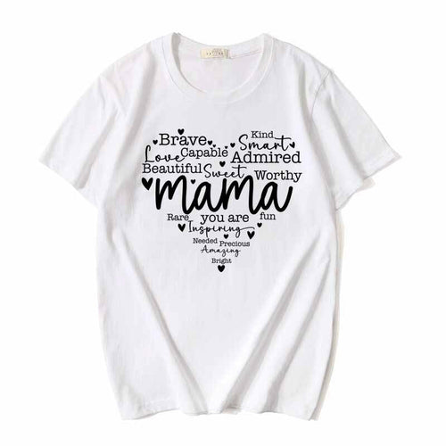 Letter Printed Mother's Day Graphic Tee