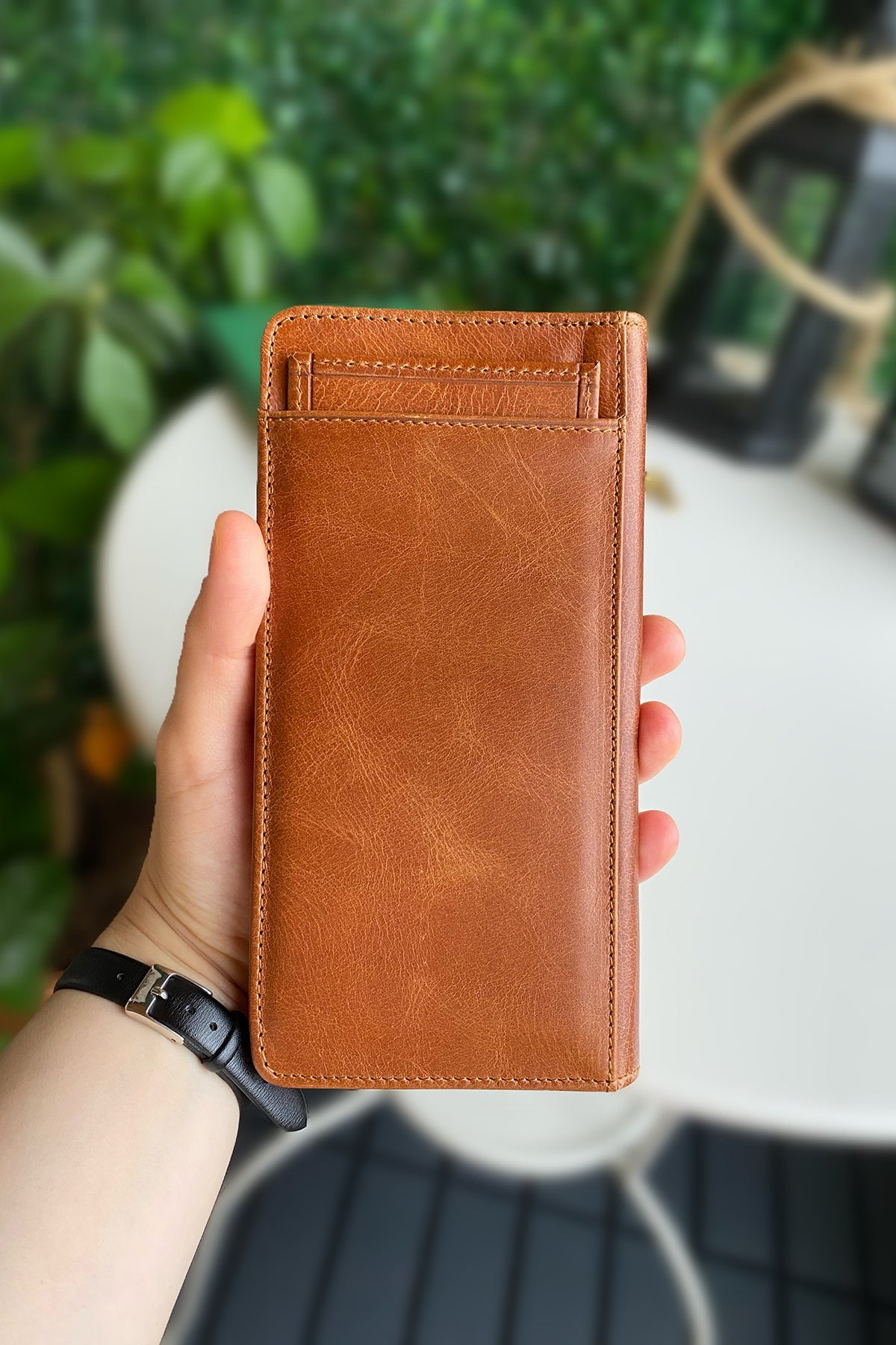 Boston - Genuine Leather Wallet with Phone Socket and Kangaroo