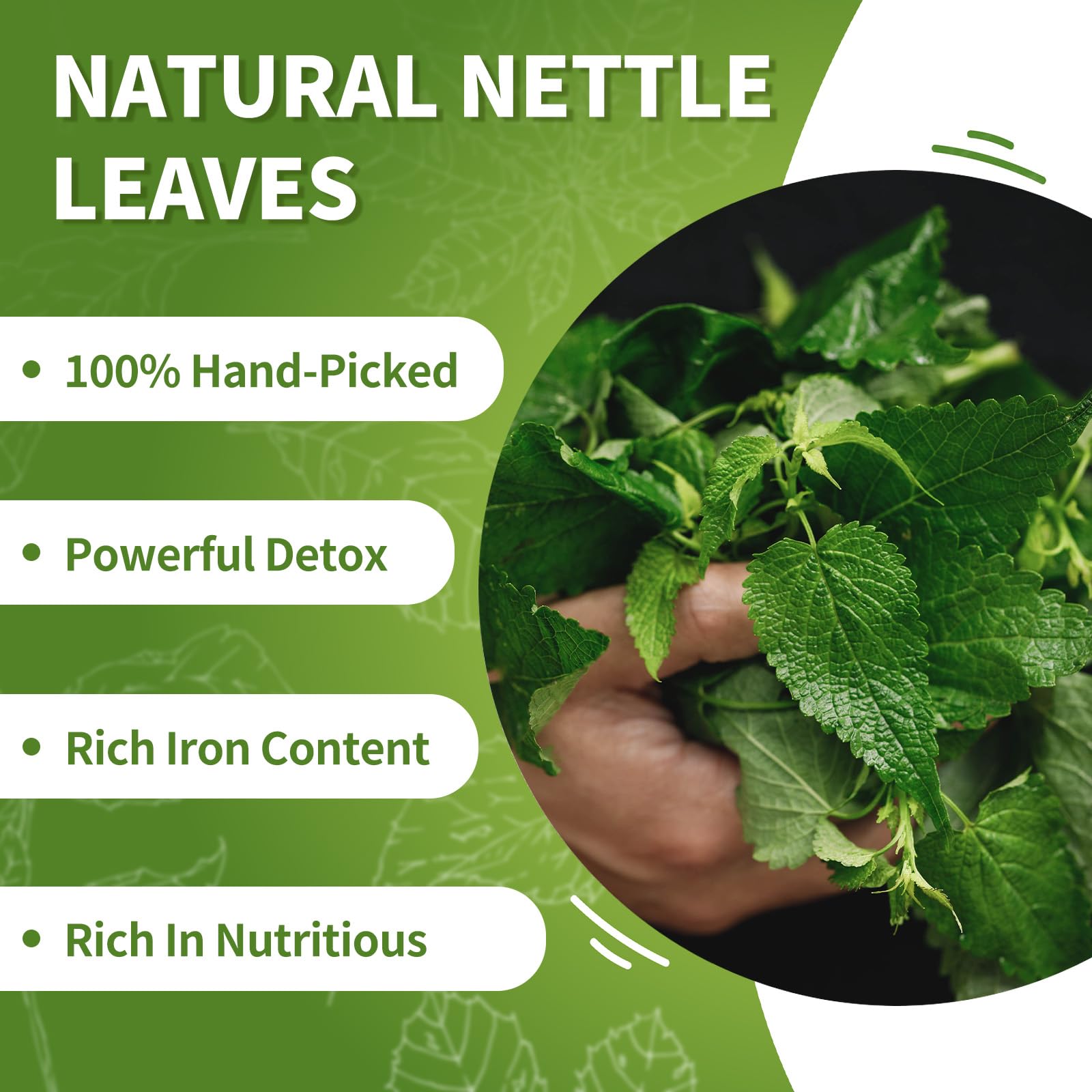 Stinging Nettle Leaf Tea Bags - 60bags Pure & Natural Nettle Leaf Herbal Tea, Caffeine Free, No Additives, No Sugar, Non-Gmo, No Gluten