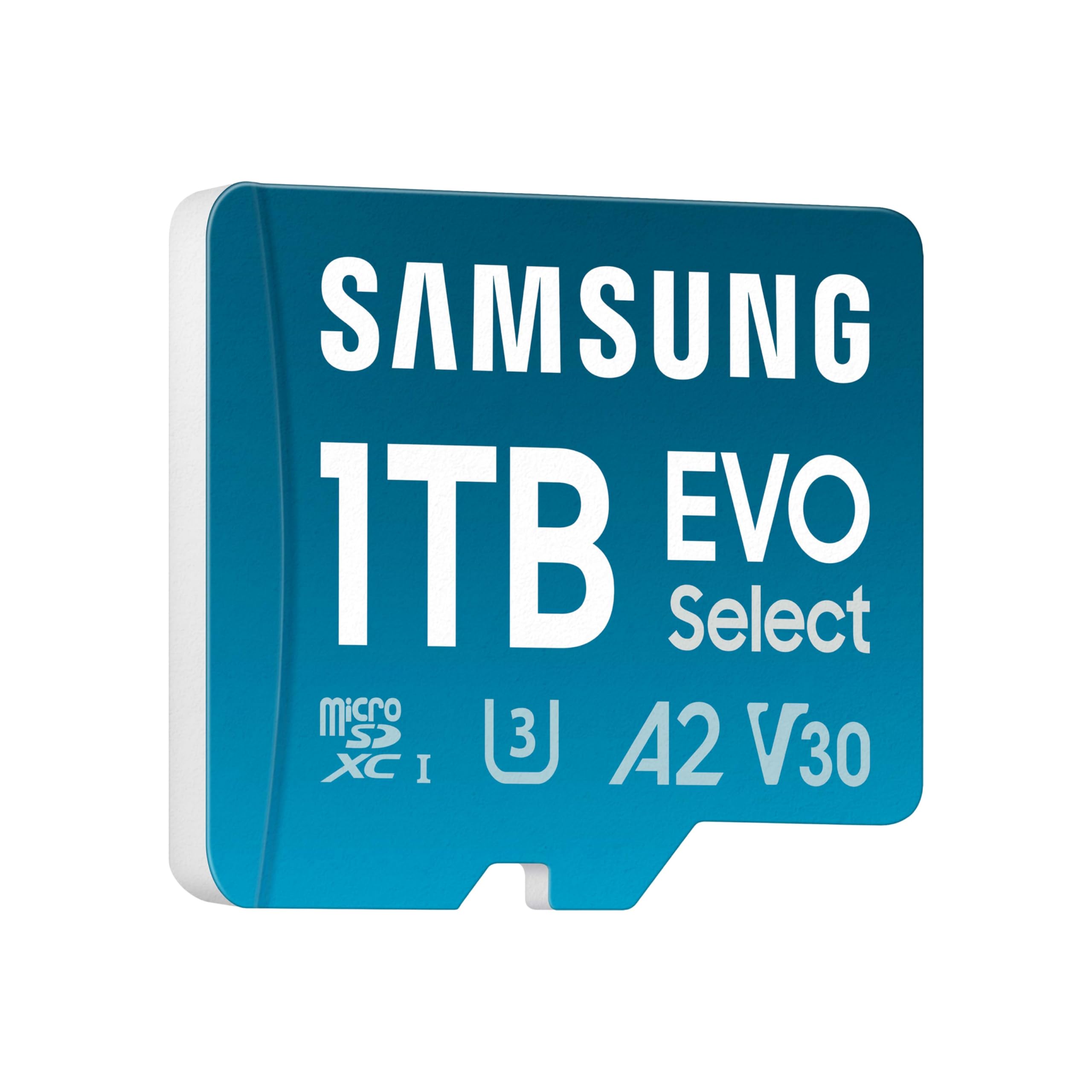 SAMSUNG EVO Select microSDMemory Card + Adapter, 1TB microSDXC, Up-to 160 MB/s, 4K UHD, UHS-I, C10, U3, V30, A2, for Mobile Phone, Smartphones, Nintendo-Switch, and Tablets (MB-ME1T0SA/AM)