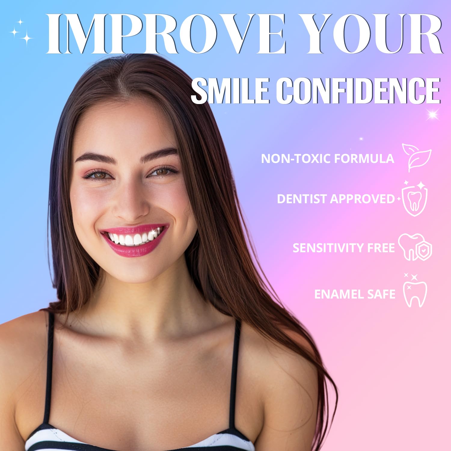 Teeth Whitening Strips for Sensitive Teeth - Annecal 28 White Strips Enamel Safe for Whiter Teeth, Non-Sensitive Formula, Deep Stains Removal Tooth Whitening, 14 Treatment Enhanced Brightness, Mint
