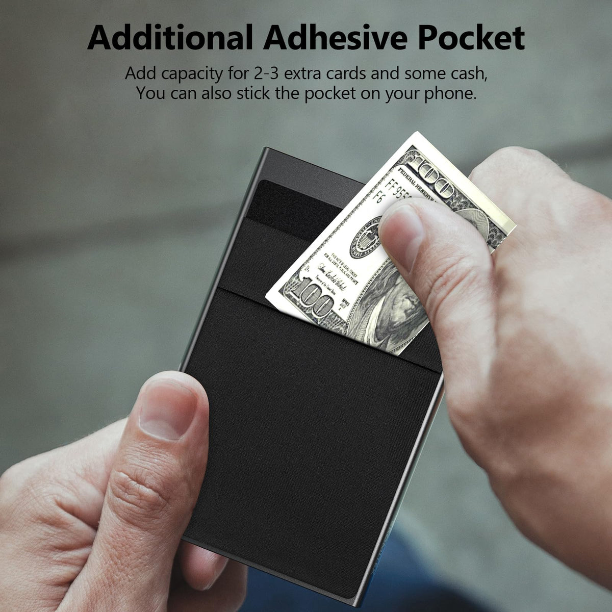 Gifts for Men, Pop Up Minimalist Wallet for Men RFID Blocking Slim Credit Card Holder Front Pocket EDC Mens Wallet (Black)