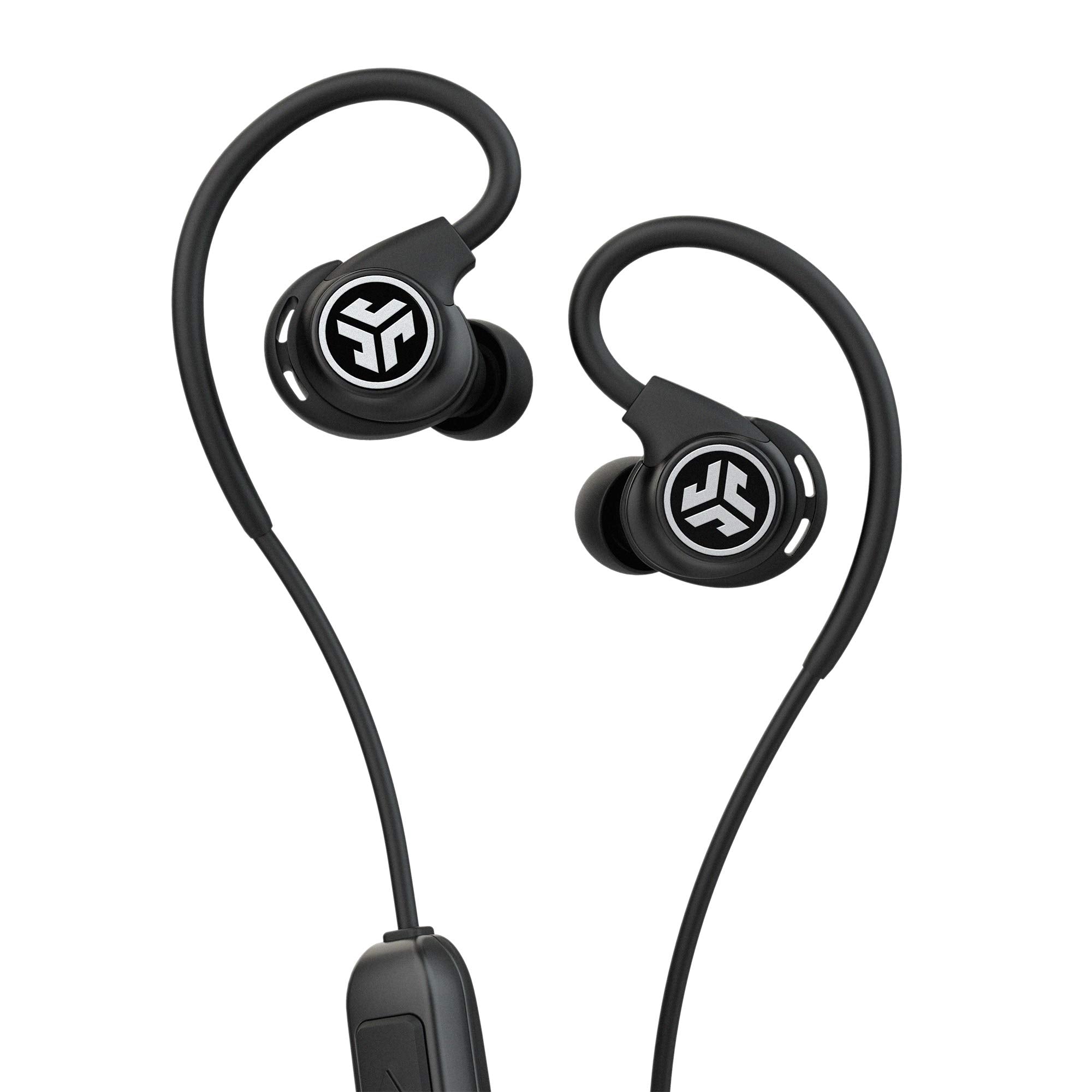 JLab Fit Sport 3 Wireless Fitness Earbuds, Black, Bluetooth 4.2, 6 Hour Battery Life, Flexible Memory Wire |IP55 Dust/Sweat Proof Rating, Noise Isolation, Universal Track Controls