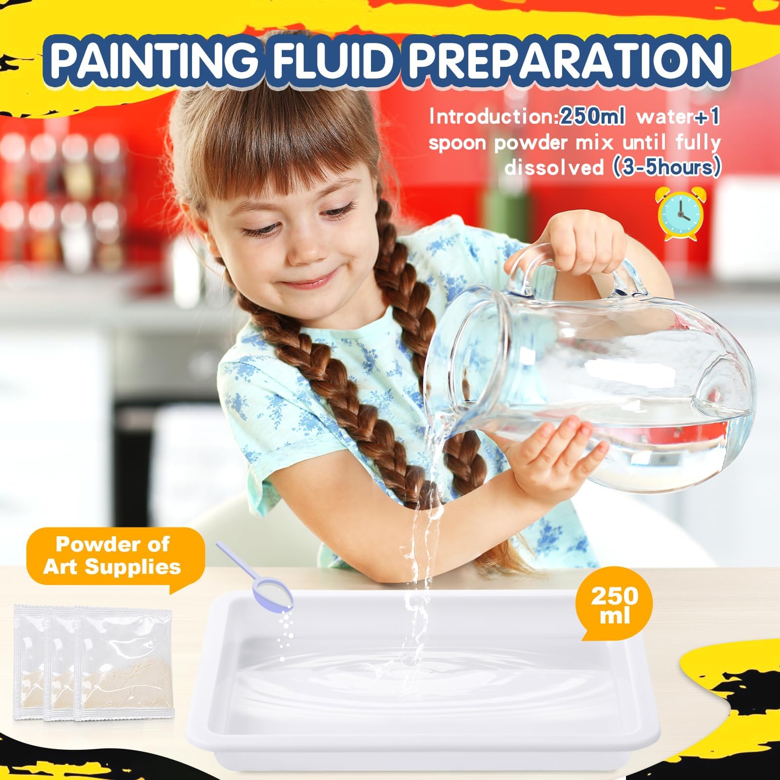 Water Marbling Paint for Kids - Arts and Crafts for Girls & Boys Crafts Kits Ideal Gifts for Kids Age 3-5 4-8 8-12