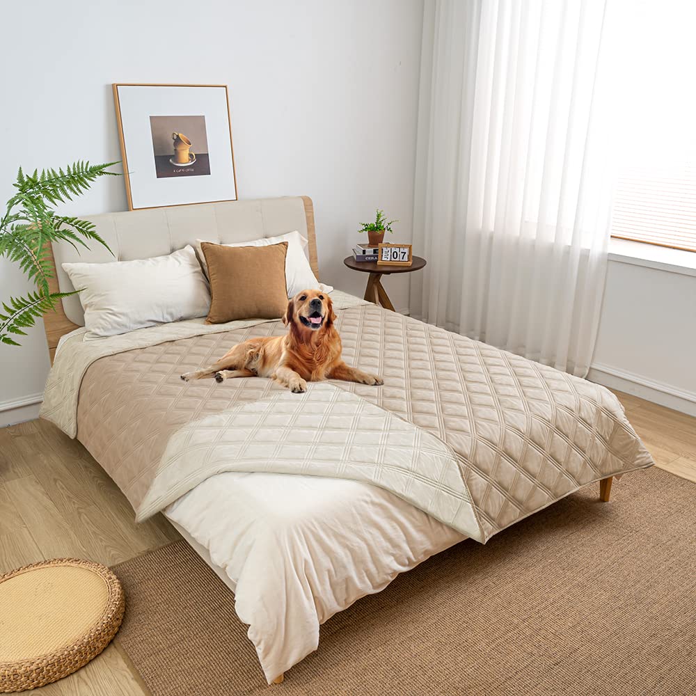 SUNNYTEX Waterproof & Reversible Dog Bed Cover Sofa, Couch Cover Furniture Protector for Pets,