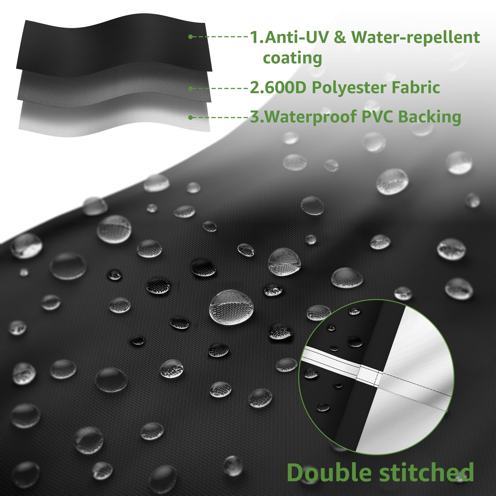 BOLUO Grill Cover for Outdoor Grill 55 inch Heavy Duty 600D, Waterproof BBQ Grill Cover Outside, Barbecue Grill Cover UV & Fade Resistant, Gas Grill Covers for Weber,Nexgrill