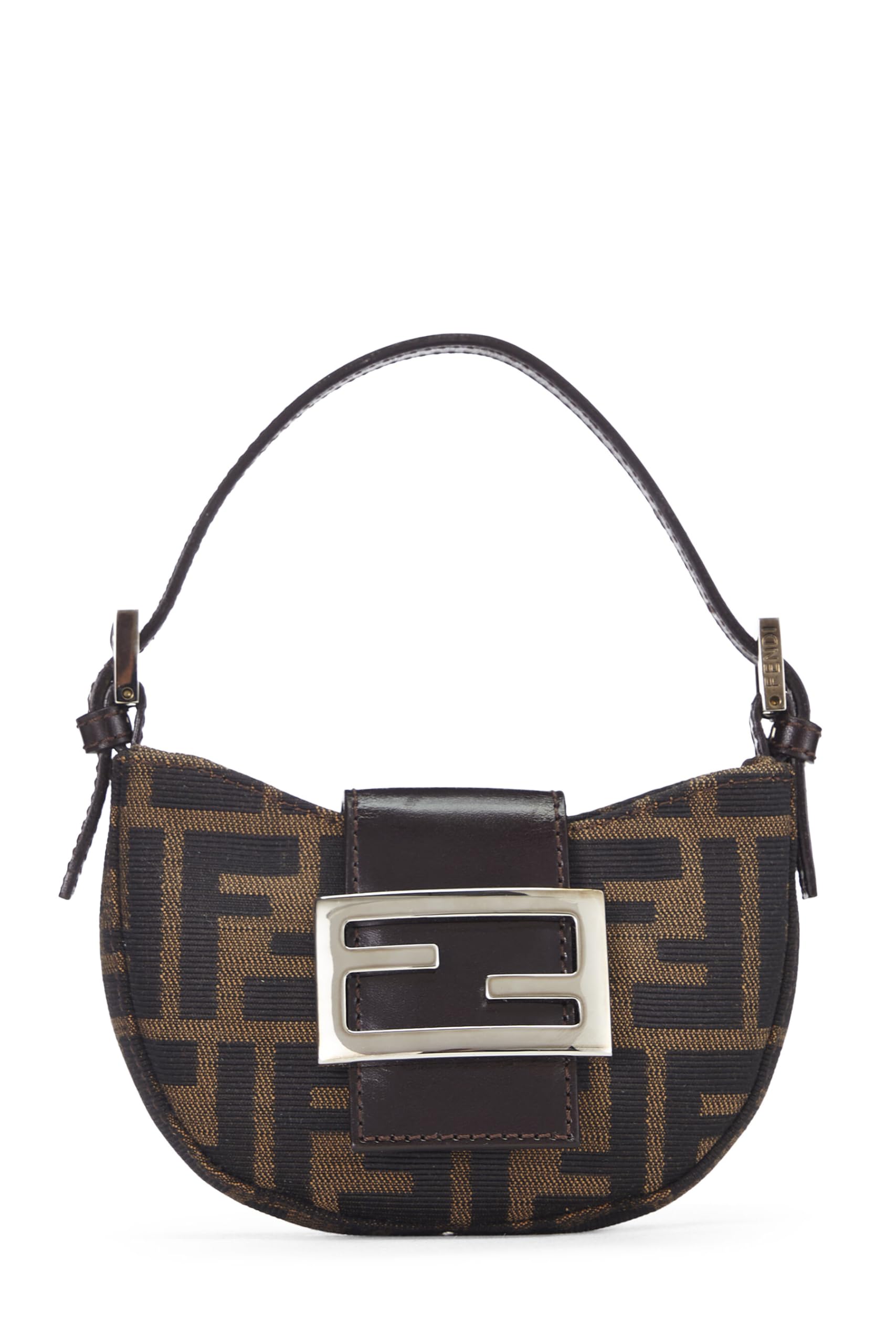 Fendi, Pre-Loved Brown Zucca Croissant Mini, Brown