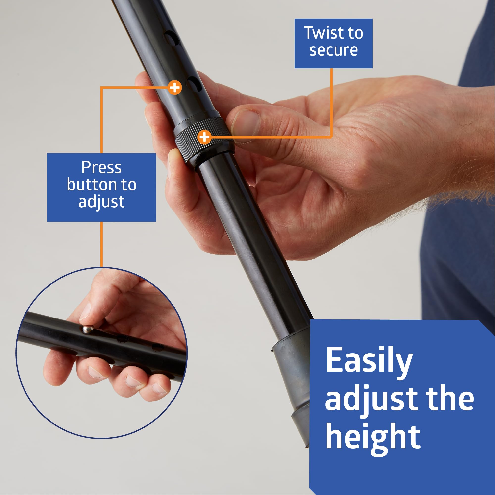 Medline Aluminum Offset Walking Cane for Seniors & Adults is Portable and Lightweight for Balance, Knee Injuries, Mobility & Leg Surgery Recovery