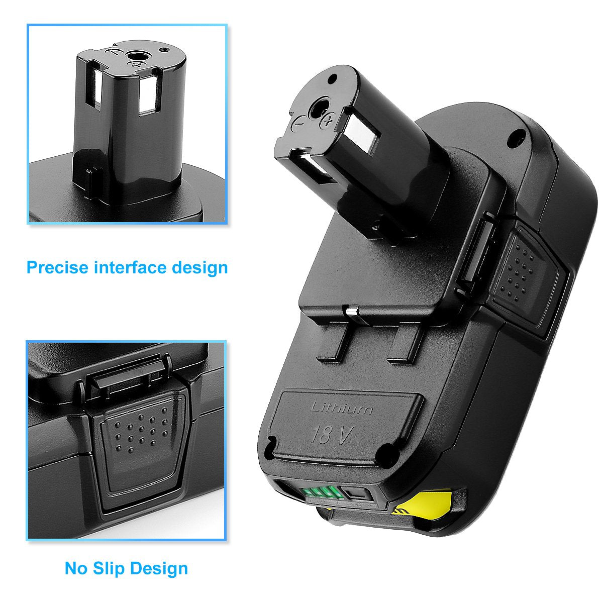 Energup 2Pack 18Volt P102 Replace for Ryobi 18V Batteries and Charger Combo 3.5A, for 18 Volt ONE+ P103 P104 P105 P107 P109 P190 P191 P122 for Ryobi 18v Lithium Battery