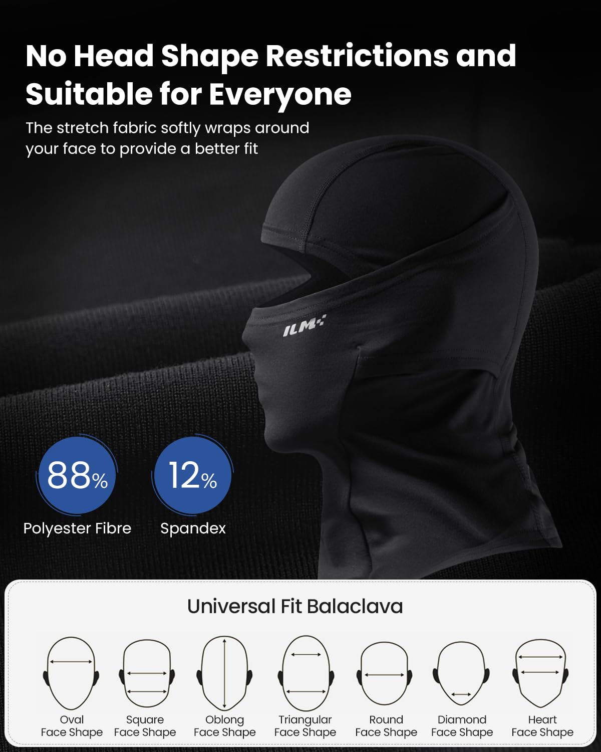 ILM Motorcycle Balaclava Face Mask for Ski Snowboard Cycling Working Men Women Cold Weather Snow Mask