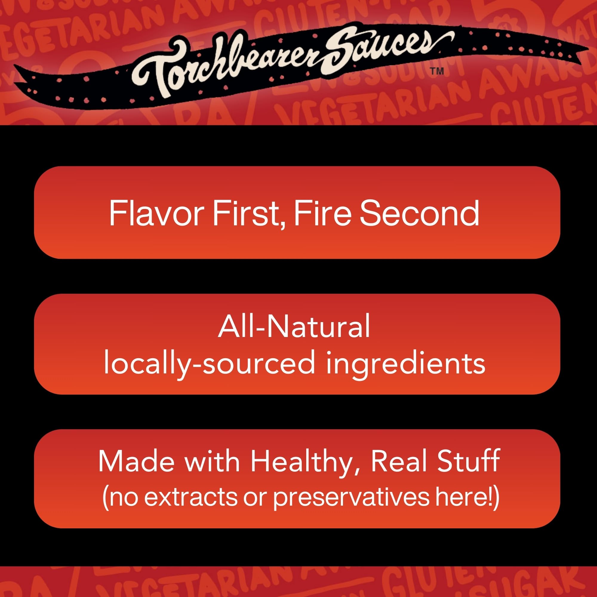 Torchbearer Sauces Garlic Reaper Sauce, 5oz Garlic & Carolina Reaper Hot Sauce, Heat Level 9 - Featured on Hot Ones - All Natural, Extract-Free, Made in USA