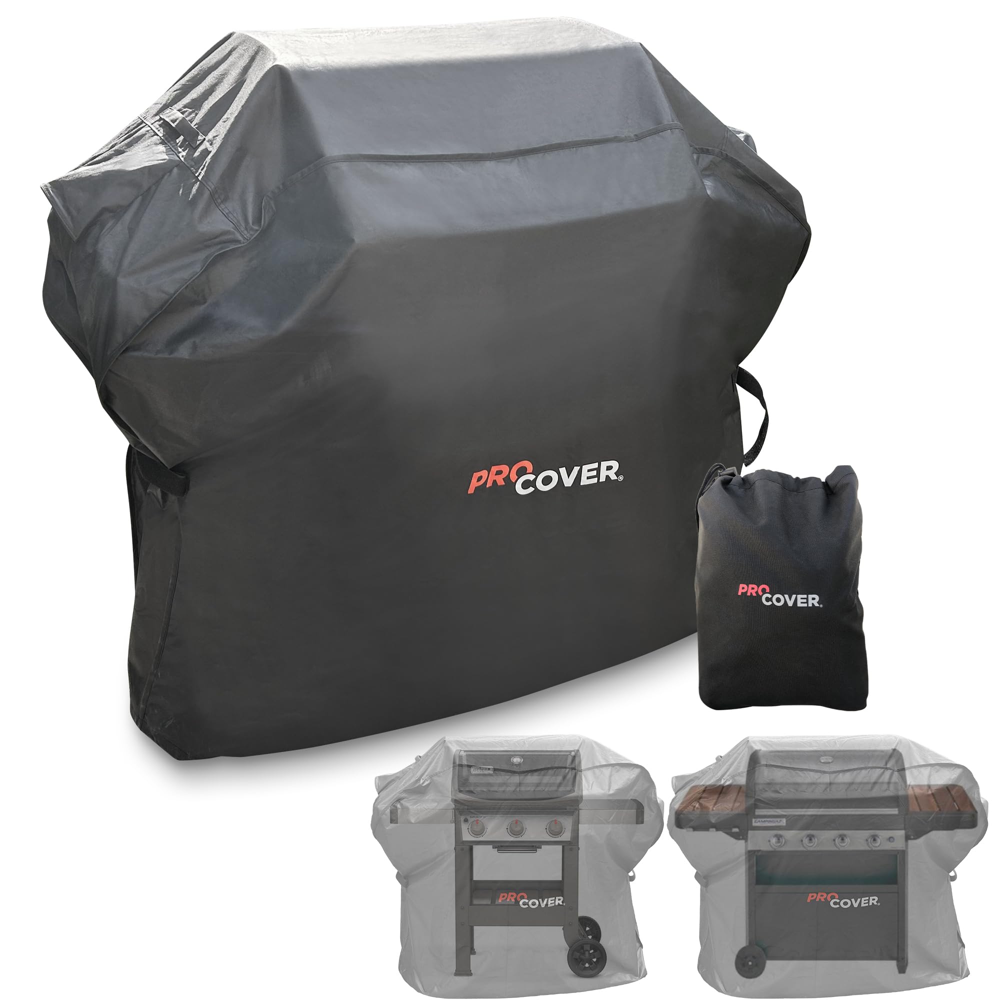 Premium Cover for Outdoor Barbecue and Grill – Waterproof & Durable | Oxford 600D Fabric | Windproof | Professional Quality, Fits All Brands ProCover (64''L x 26''W x 44''H)