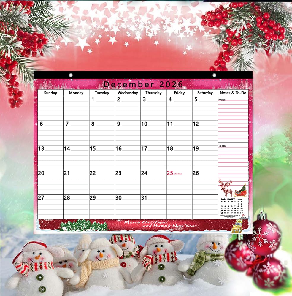 Magnetic Calendar 2025-2026 for Fridge, 17x12 Inches, Large, Schedule Planner Refrigerator, Monthly, July 2025- December 2026, 18 Months