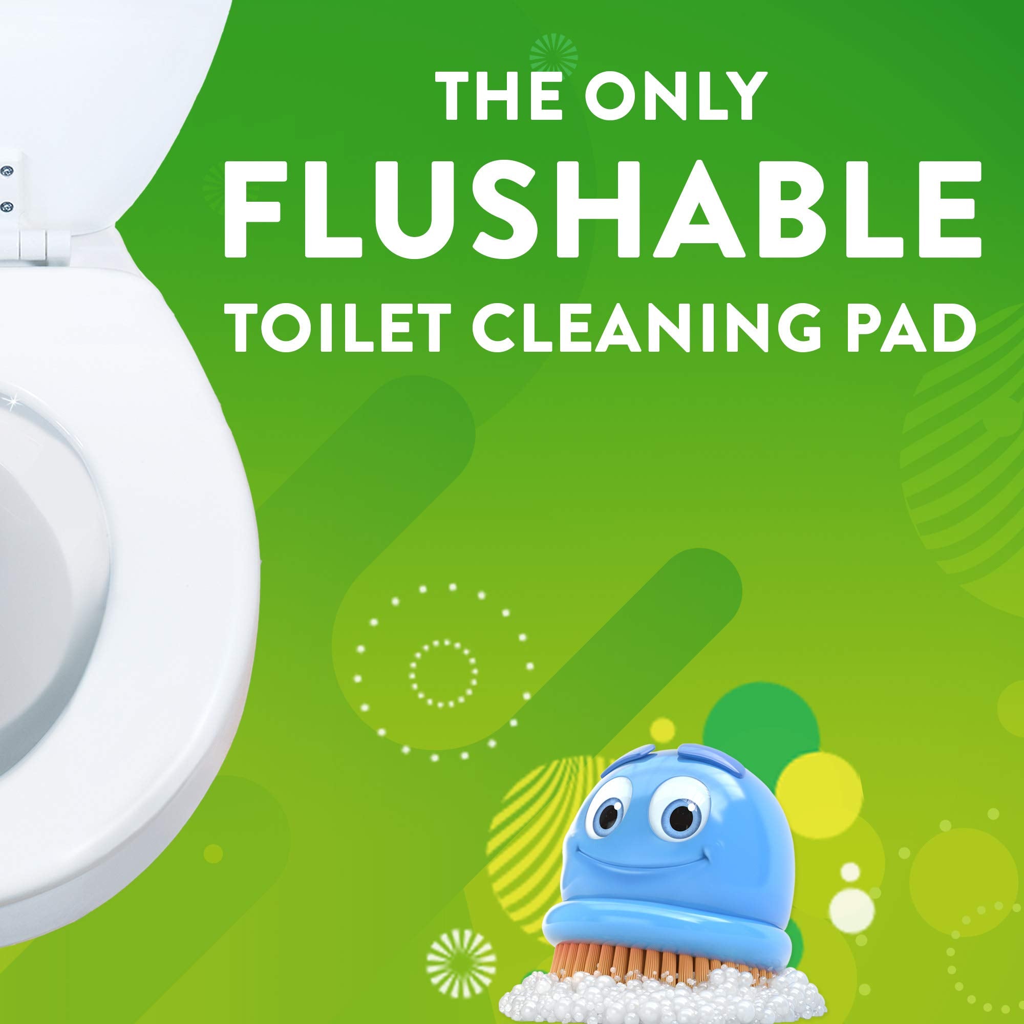 Scrubbing Bubbles Flushable Toilet Bowl Wand Cleaner Refills, Fresh Brush Cleaner Toilet Refill Pads, Removes Limescale & Odors, Citrus Scent, 10 Count (Pack of 1)