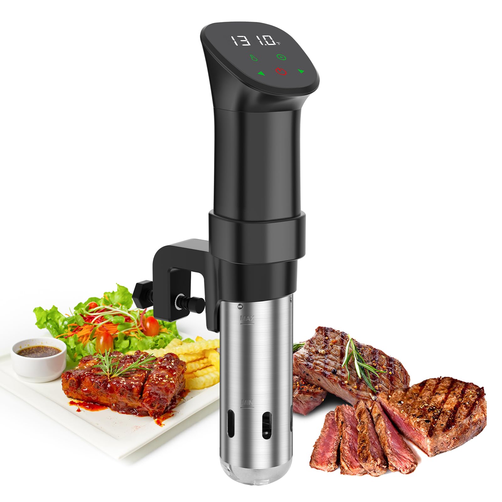 Sous Vide Machine Immersion Circulator 1000W Fast Heating Sous Vide Cooker Machine Kit Stainless Steel with Accurate Temperature,Timer, Digital Touch Screen,Kitchen Gadgets Recipes